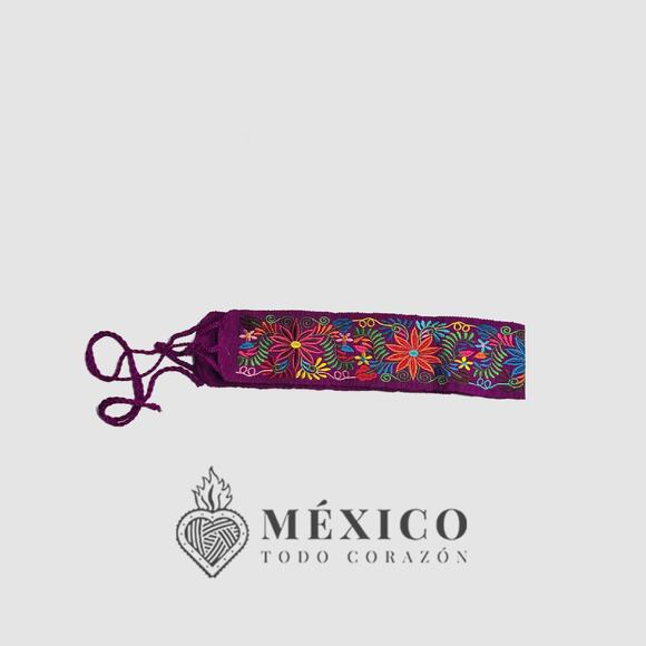 Mexican Folkloric belt day of the dead 5 de Mayo colorfull mexico todo corazon - Picture 2 of 4